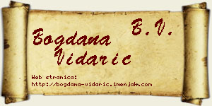 Bogdana Vidarić vizit kartica